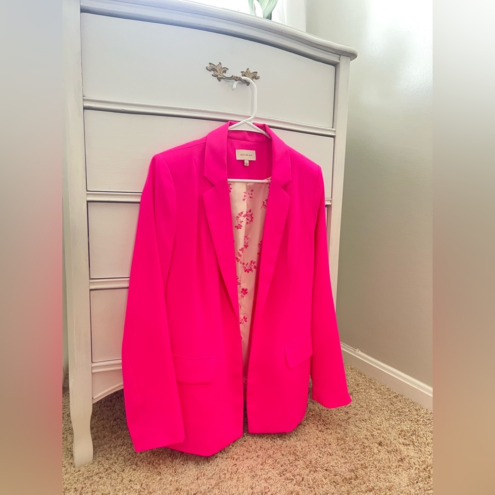 Like New Pink Neon Blazer - Lined